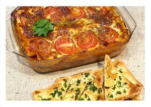 Fathergood's Lasagne and homemade Garlic Bread