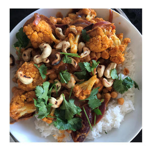 Spicy Roasted Cauliflower Masala by Val Riziotis