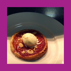 Plum Tarte au Fine with Vanilla Ice cream by Chef Chris Phypers