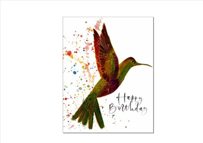 Stonebridge Designs - Greetings Card - HUMMINGBIRD (HAPPY BIRTHDAY)