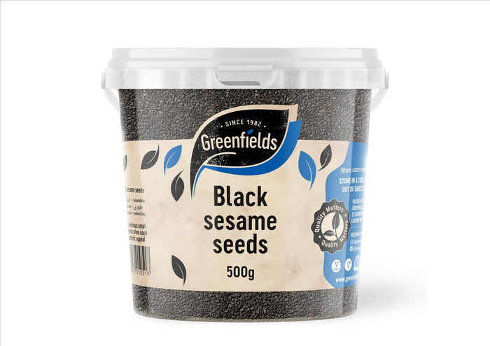 Greenfields - Black Sesame Seeds (500g TUB, CATERING PACK)