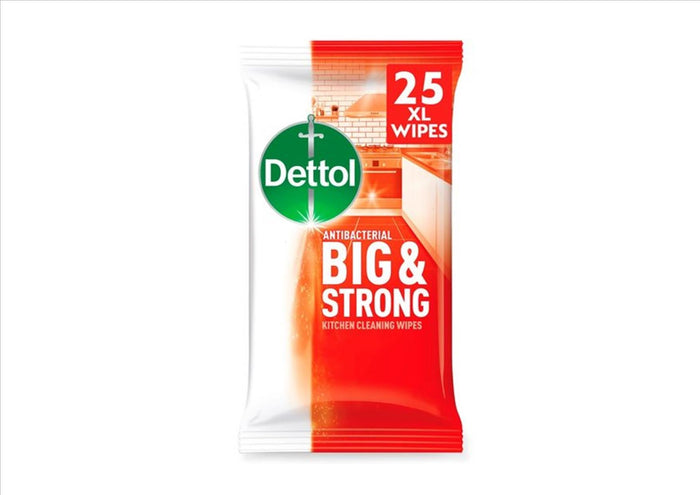 Dettol Big & Strong Kitchen Wipes (25 per pack)