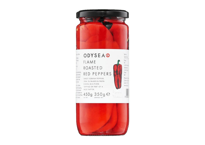 Odysea Flame Roasted Red Peppers (drained 350g)