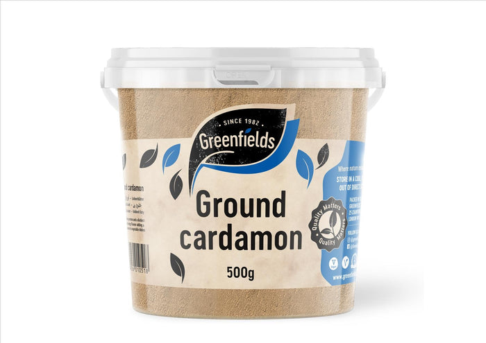 Greenfields - Ground Cardamon (500g TUB, CATERING PACK)