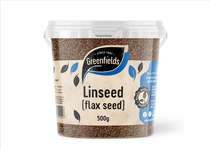 Greenfields - Linseed Brown (Flax Seeds) (500g TUB, CATERING PACK)