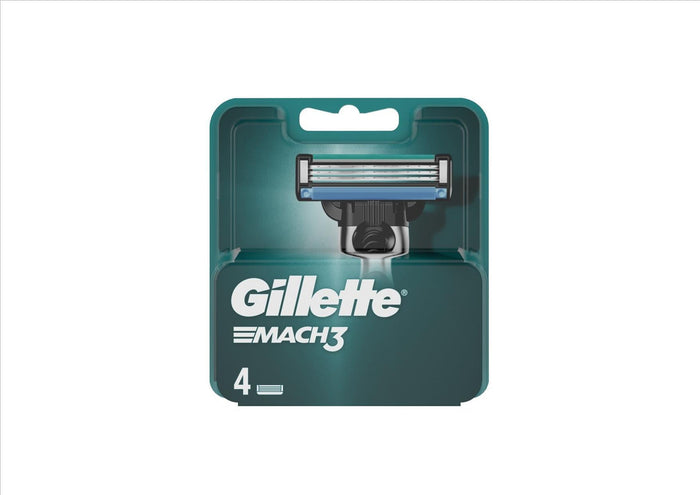 Gillette Mach 3 Manual Blades (Pack of 4)