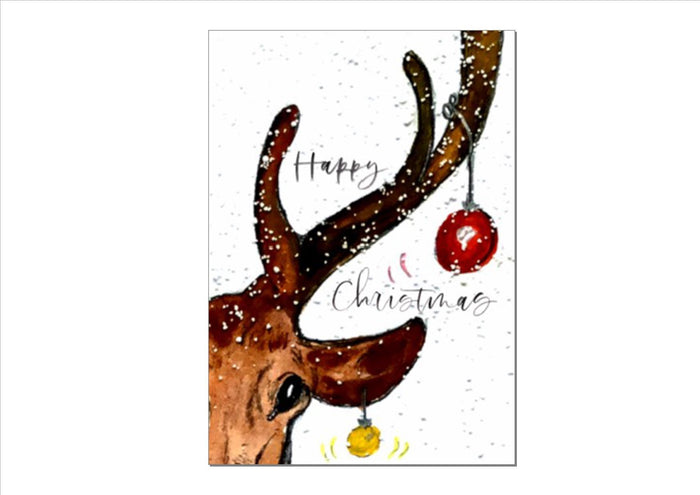 Stonebridge Designs - Christmas Card - REINDEER IN DETAIL