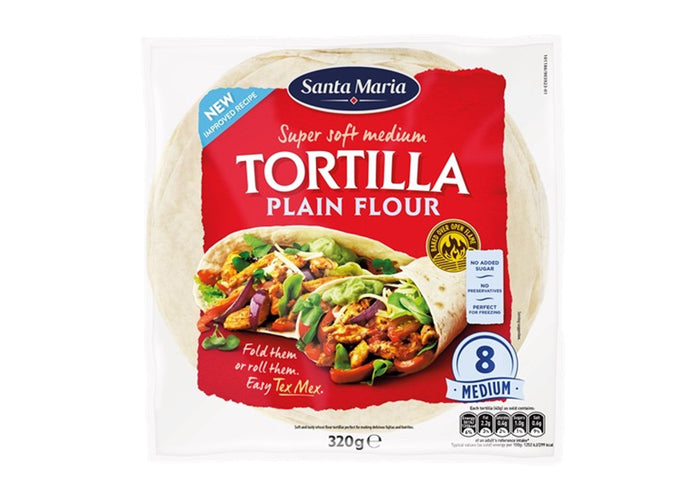 Santa Maria - Plain Flour Tortilla Wraps (320g)